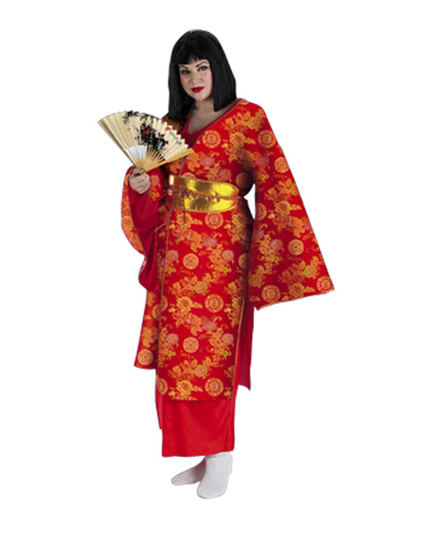 Japanese Geisha Plus Size Costume for Women - Click Image to Close