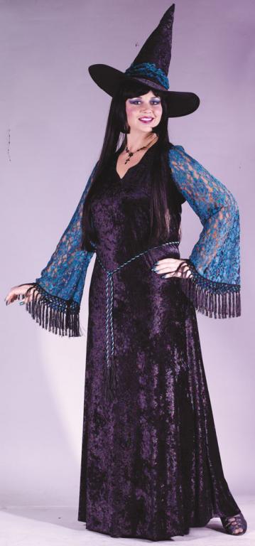 Gothic Lace Witch Plus Size Adult Costume - Click Image to Close