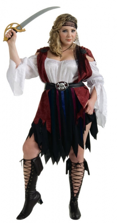 Carribean Pirate Queen Costume - Click Image to Close