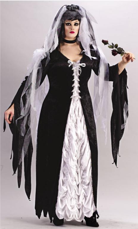 Bride Of Darkness Plus Size Adult Costume - Click Image to Close