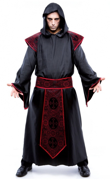 Gothic Priest Plus Size Adult Costume - Click Image to Close