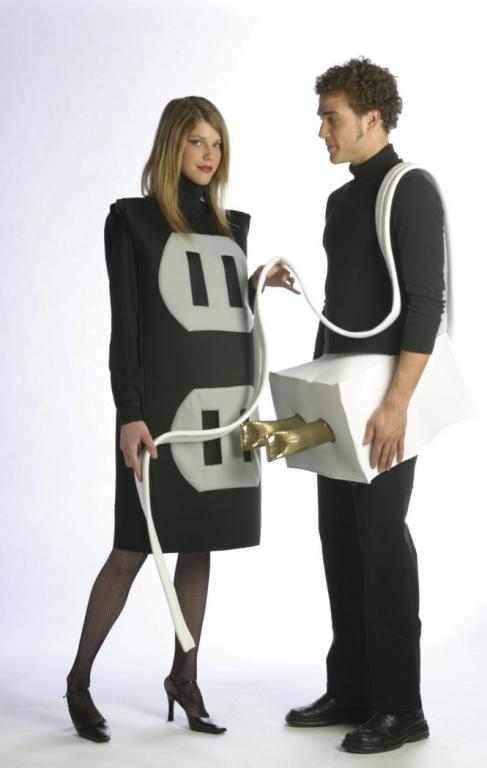 Plug and Socket Set Plus Size Adult Costume - Click Image to Close