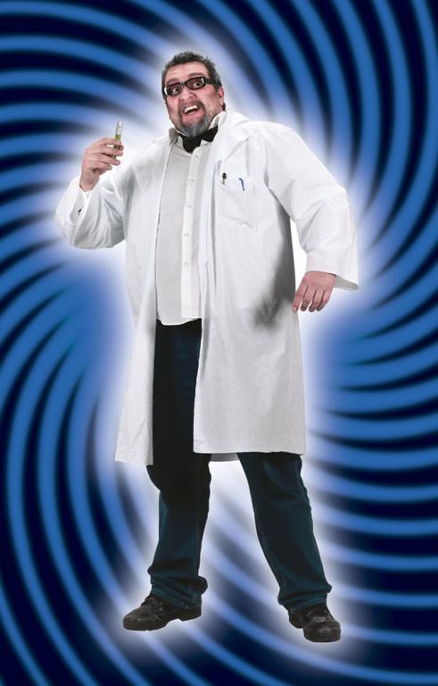 Mad Scientist Lab Coat Plus Size Adult Costume - Click Image to Close