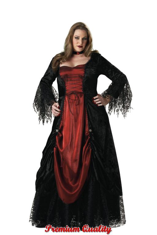 Gothic Vampira Adult Plus Size Costume - Click Image to Close