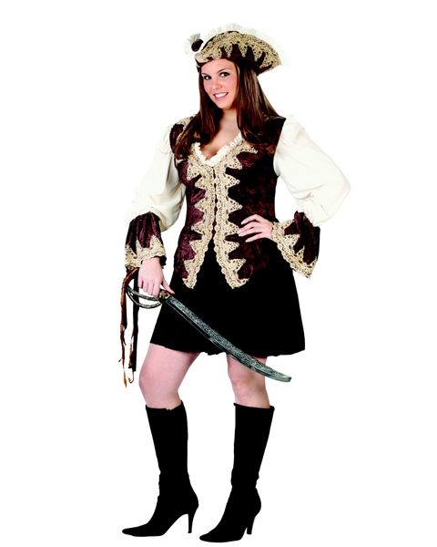 Pirate Lady Plus Size Costume for Women - Click Image to Close