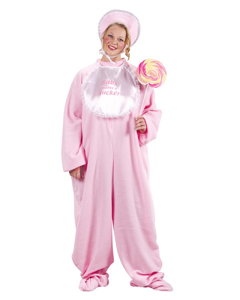 Female Adult Plus Size PJ Jammies Costume - Click Image to Close