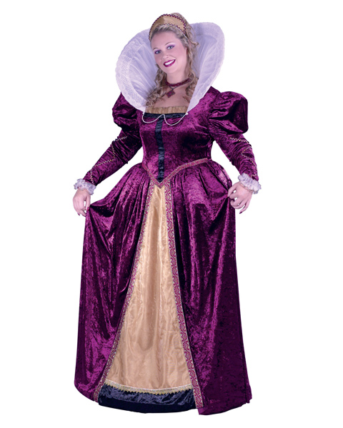 Plus Size Elizabeth Queen Costume for Adult - Click Image to Close