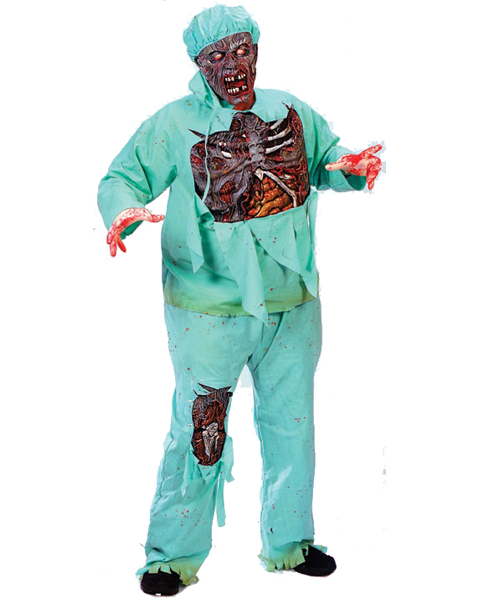 Mens Plus Size Zombie Doctor Costume