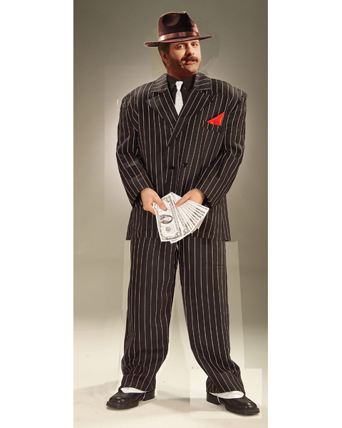 Mens Plus Size Chicago Gangster Costume