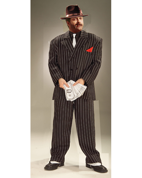 Mens Plus Size Chicago Gangster Costume - Click Image to Close