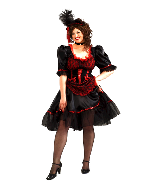 Adult Saloon Girl Plus Costume - Click Image to Close