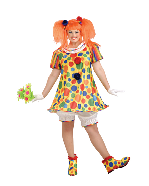 Giggles The Clowb Plus Size Costume For Adults - Click Image to Close