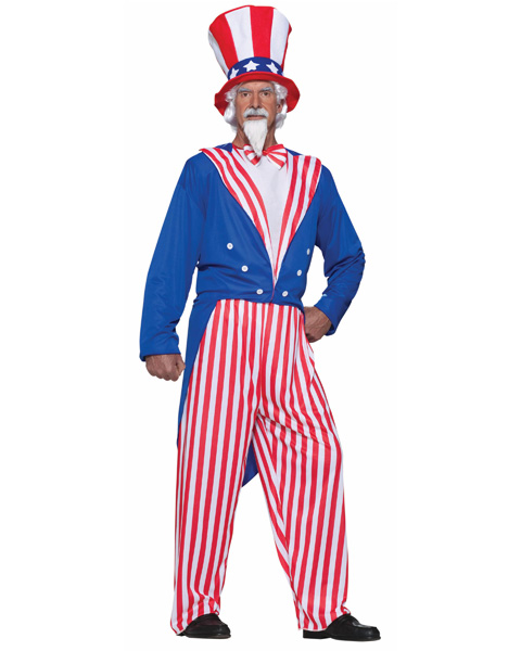 Uncle Sam Adult Plus Costume - Click Image to Close