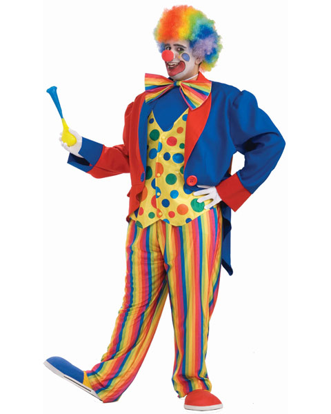 Plus Size Clown Mens Costume - Click Image to Close