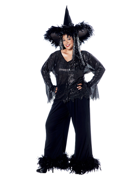 Glamour Witch Plus Size Costume for Women - Click Image to Close