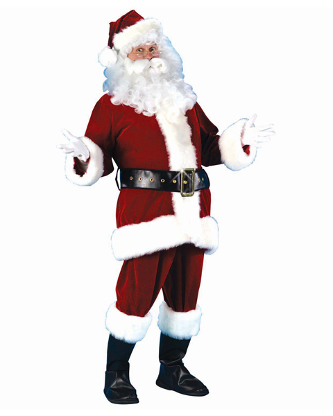 Plus Size Professional Quality Ultra Velvet Santa Suit XXL Costu