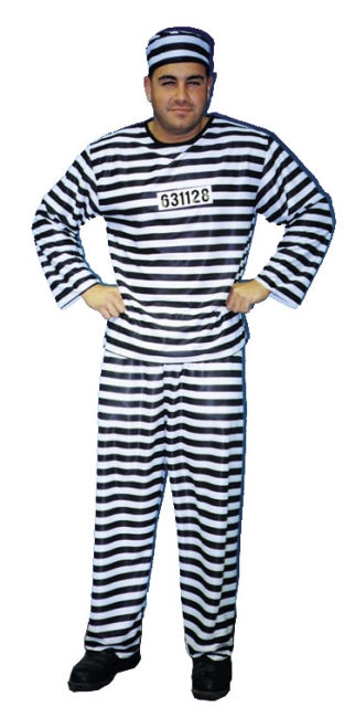 Convict Man Adult Costume - Click Image to Close