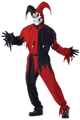 Evil Jester Plus Size Adult Costume - Click Image to Close