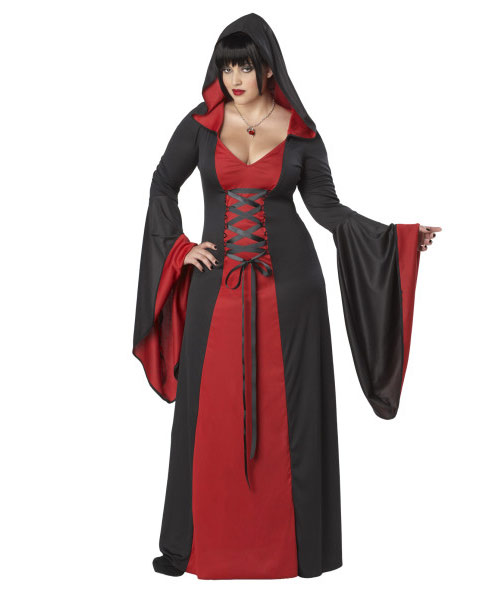 Adult Deluxe Hooded Gown Plus Size Costume - Click Image to Close