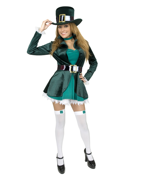 Womens Plus Size Sexy Leprechaun Costume - Click Image to Close