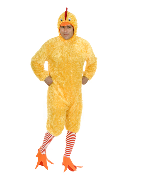 Mens Plus Size Funky Chicken Costume - Click Image to Close