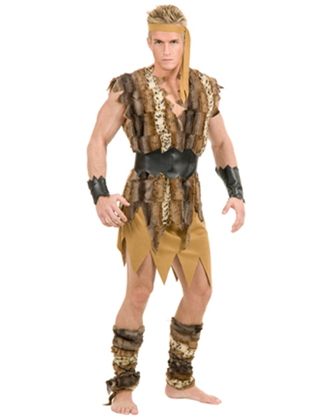 Mens Plus Size Cool Caveman Costume