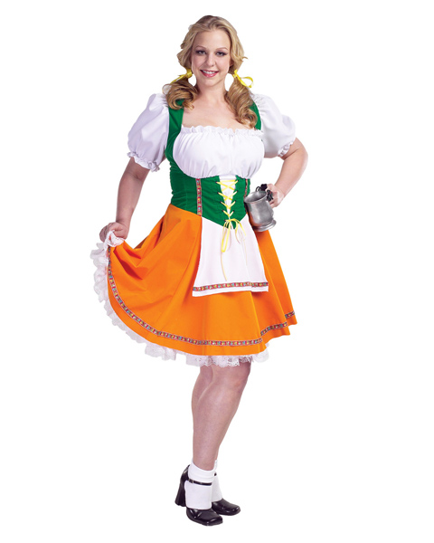 Adult Plus Size Beer Garden Girl Costume - Click Image to Close