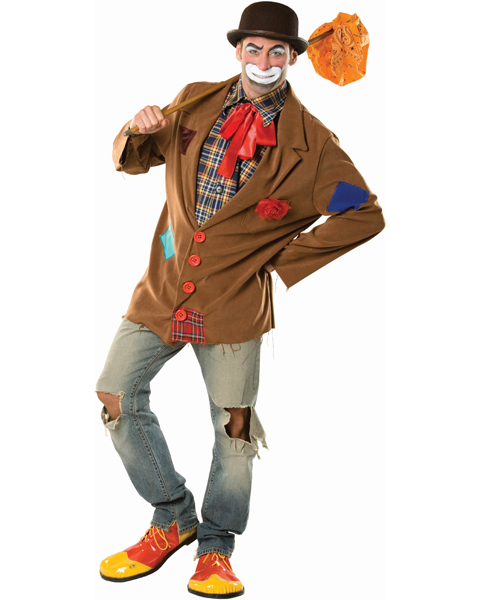 Mens Plus Size Harry the Hobo Clown Costume