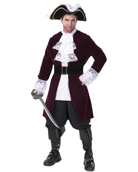 Mens Plus Size Pirate Captain Costume - Click Image to Close