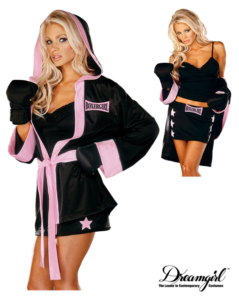 Adult Boxer Girl Costume - Click Image to Close