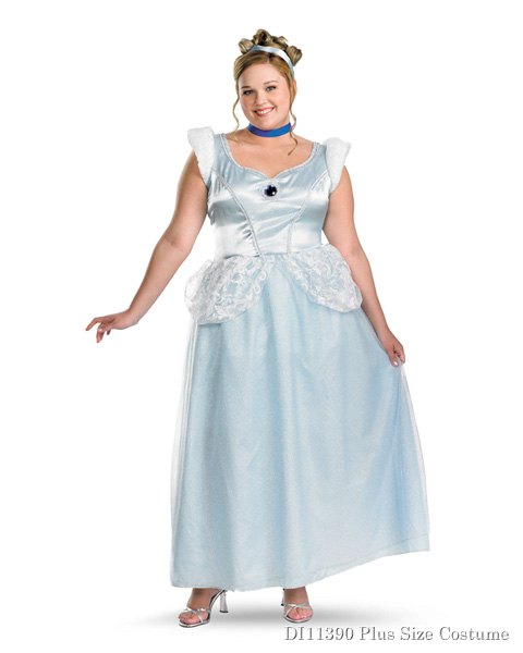 Womens Deluxe Cinderella Plus Costume