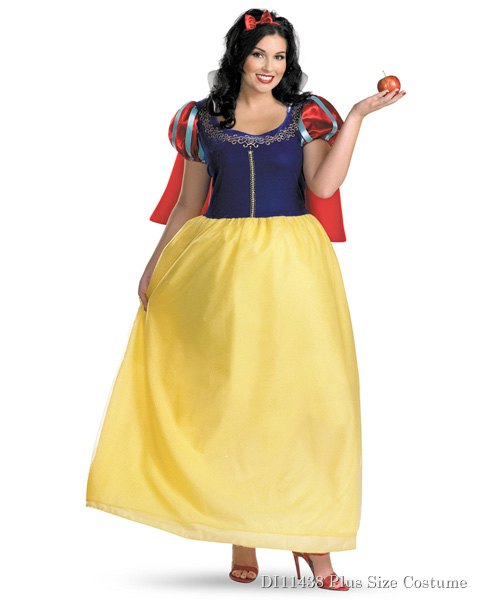 Womens Deluxe Snow White Plus Costume - Click Image to Close