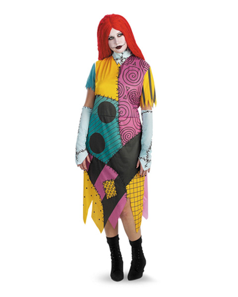 Adult Nightmare Before Christmas Sally Plus Costume - Click Image to Close