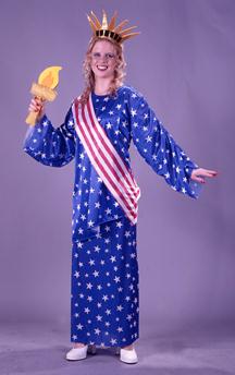 Miss Liberty Plus Size Adult Costume - Click Image to Close