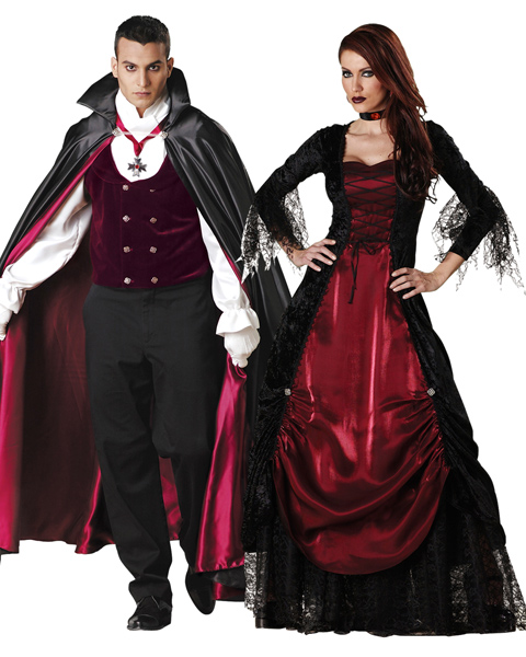 Elite Adult Gothic Vampira Couple Costume - Click Image to Close