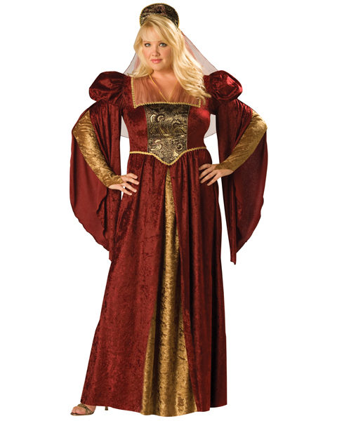 Womens Plus Renaissance Maiden Costume