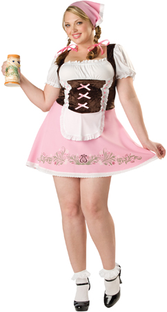 Womens Fetching Fraulein Plus Size Costume - Click Image to Close