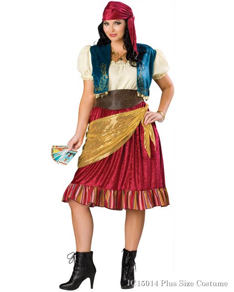 Gypsy Plus Size Womens Costume - Click Image to Close