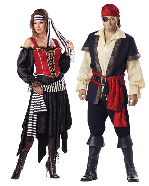 Adult Premier Lady Pirate Couple Costume - Click Image to Close