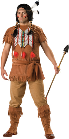 Womens Indian Brave Plus Size Costume - Click Image to Close