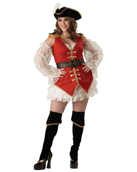 Adult Plus Pirate Treasure Costume - Click Image to Close