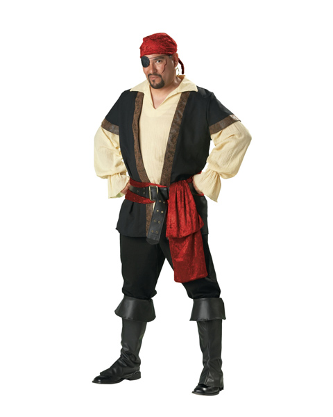 Adult Plus Pirate Premier Costume - Click Image to Close