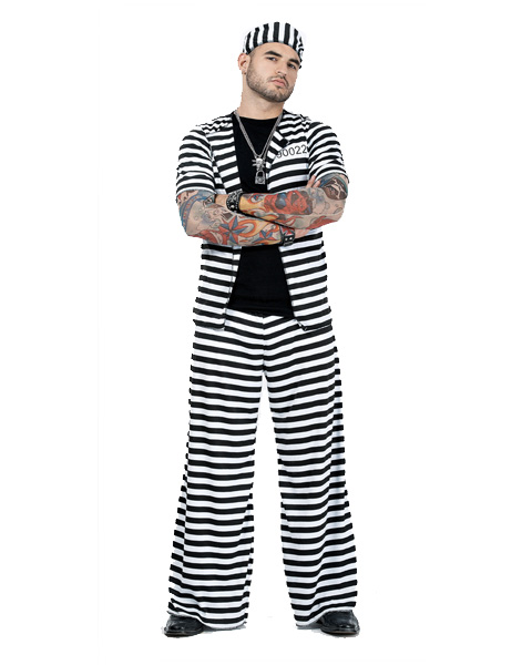 Mens Plus Size Prison Playa Costume