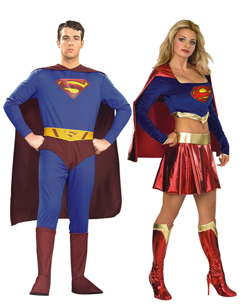 Supergirl Costume for Couple - Click Image to Close