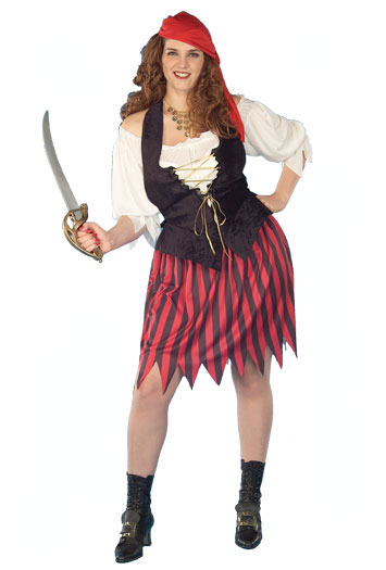 Buccaneer Bride Plus Size Adult Costume - Click Image to Close