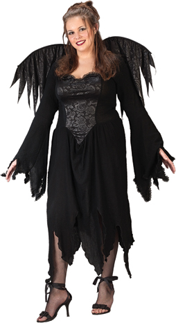 Black Rose Fairy Plus Size Adult Costume - Click Image to Close