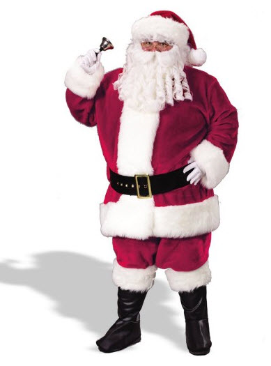 Santa Suit Premium Plush Adult Costume - Click Image to Close