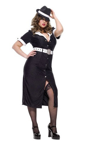 Brass Knuckle Betty Plus Size Adult Costume - Click Image to Close