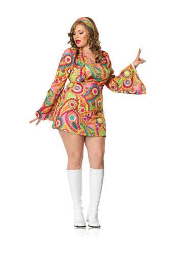 Hippie Plus Size Costume - Click Image to Close