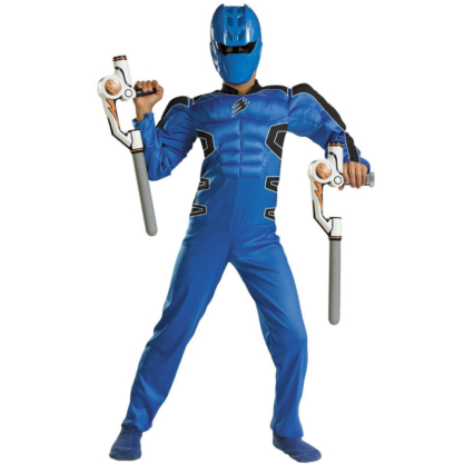 Power Rangers Jungle Fury Blue Ranger Muscle Child Costume